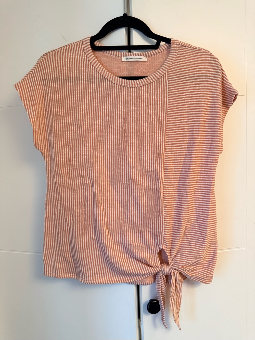 Caution To The Wind Striped Knot Tee